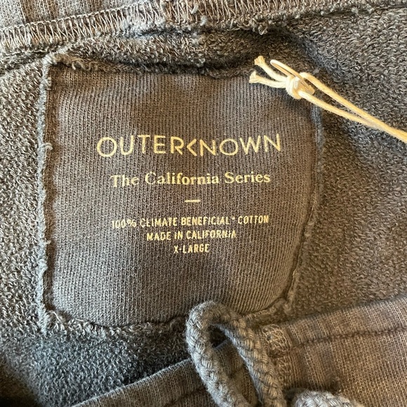 Outerknown California Series Organic Cotton Sweat Shorts MRN Blue Men's Size XL - Picture 5 of 7